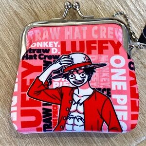 New Anime ONE PIECE Luffy and Jinbei Pattern Coin Purse Wallet